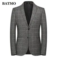 BATMO 2019 Новое поступление осенний высококачественный клетчатый повседневный мужской блейзер, мужские куртки, большие размеры 238