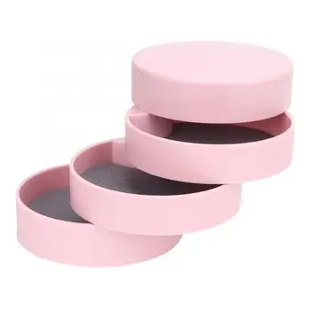 

Multifunctional Round Four Layer Jewelry Storage Box Collection Case Organizer with Lid Jewelry Case Organizer