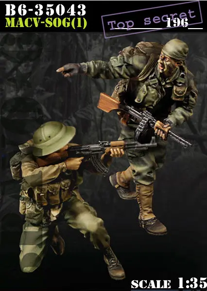 1/35 набор моделей фигурок из смолы вьетнамские Военные солдаты США (2 шт./лот)
