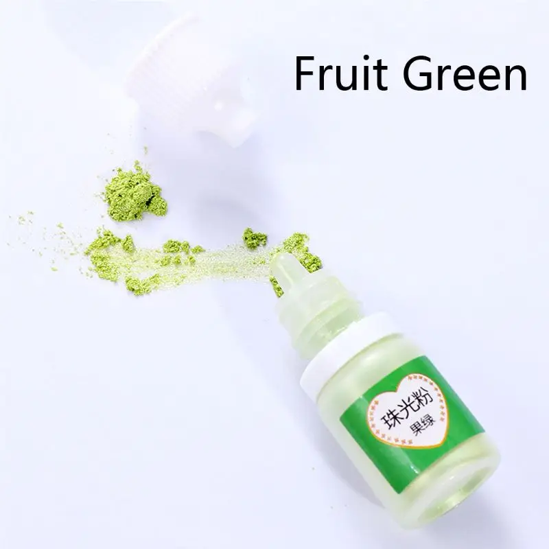 Fruit Green 5 мл слизи краситель порошок слюда жемчужный пигмент красители для мыла свечи смолы ювелирные изделия - Цвет: Fruit Green