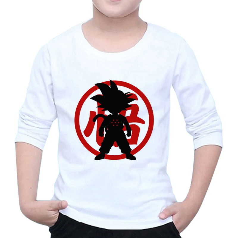 Для детей ясельного возраста с героями мультфильмов футболка Goku для маленьких