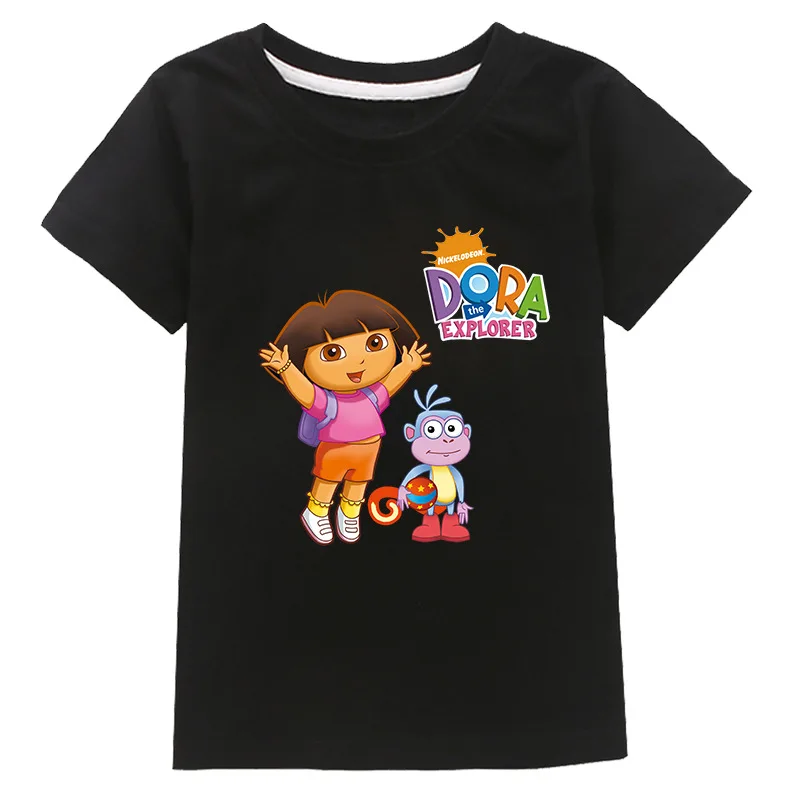 Nuovo 2021 Dora Scout Cartoon Abbigliamento Per Bambini 100% Cotone T-Shirt Per Ragazzi E Ragazze Moda Animazione Per Bambini Carini
