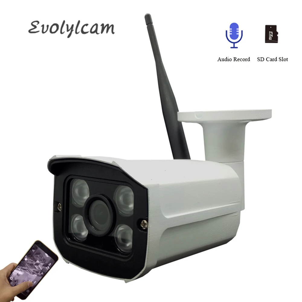 Аудио Беспроводная 3MP Full-HD ip-камера WiFi H.265 Onvif камера видеонаблюдения наружная