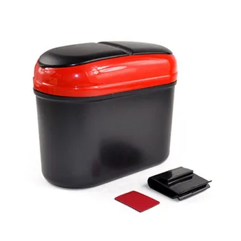 

Cute Car Trash Can Multi-function Compartment Creative Fashion Desk Glove Box Double-open Small Storage Box Mini Trash Bin