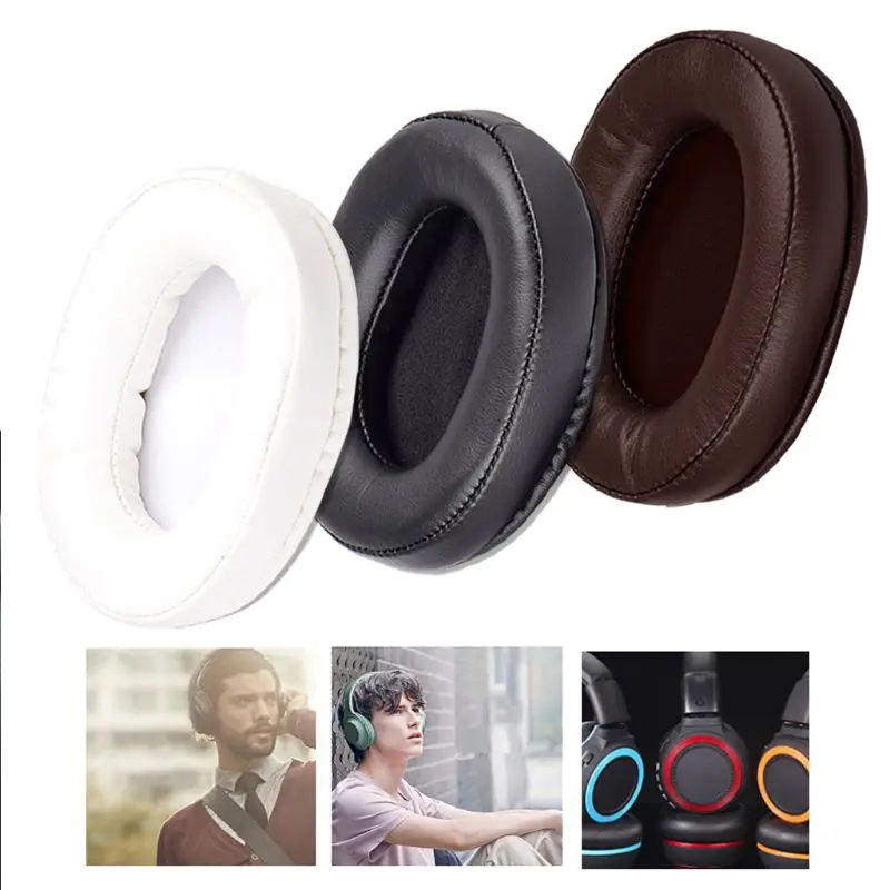 1Pair Soft Leather Earpads Sponge Foam 