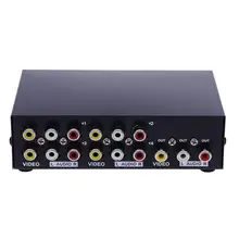 MT-431AV 4-Way AV Switch RCA Switcher 4 In 1 Out Composite Video L/R Audio Selector