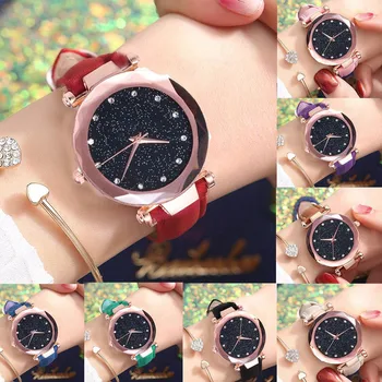 

watch women relogio feminino reloj mujer women watches zegarek damski montre Casual Quartz Fashion Wristwatch with Leather Z5
