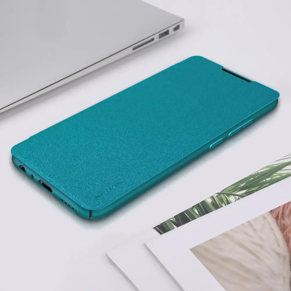 Флип-чехол для redmi note 8 Nillkin, блестящий чехол для xiaomi redmi note 8, полный защитный чехол - Цвет: Blue