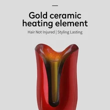 Rizador de pelo multiautomático 2021, plancha giratoria de cerámica LCD, varita mágica, herramientas de peinado