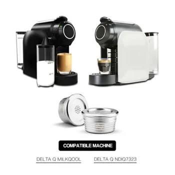 

Reusable Coffee Capsule Filter Compatible For Delta Q Filters Baskets Pod Stainless Steel Kitchen Supplies