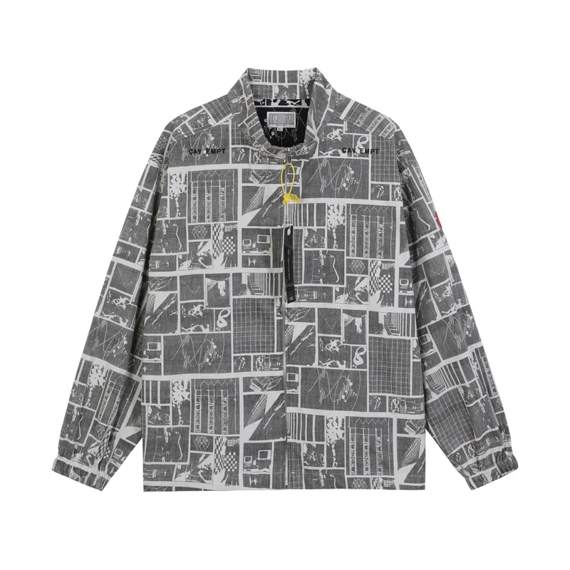 

Spring New CAVEMPT Jackets Men Women Casual Streetwear Coat Black White Comic Cav Empt C.E Camo Plaid Zipper Windbreaker