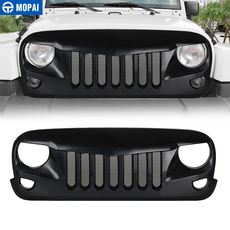 MOPAI гоночные грили для Jeep Wrangler JK ABS Автомобильная Передняя сетка решетка