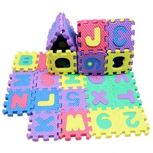 36 шт. Монтессори пазлы из пенополиуретана буквы и цифры Детские игрушки мозаика паззл для взрослых игры развивающие игрушки Пазлы для детей подарок