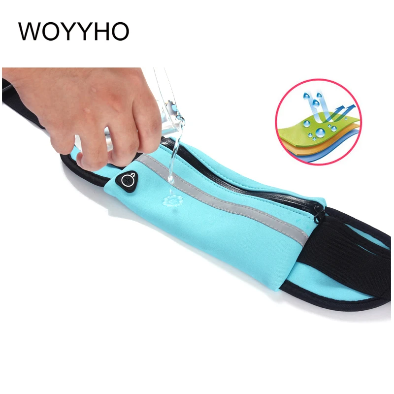 WOYYHO Водонепроницаемая поясная сумка для телефона, для спорта на открытом воздухе, дышащая сумка для фитнеса, бега, аксессуары для фитнеса, спортивная сумка для женщин