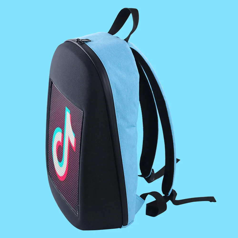 LumiParty LED Screen Display Backpack DIY Wireless Wifi APP Control Advertising Backpack Outdoor LED Walking Billboard Backpack