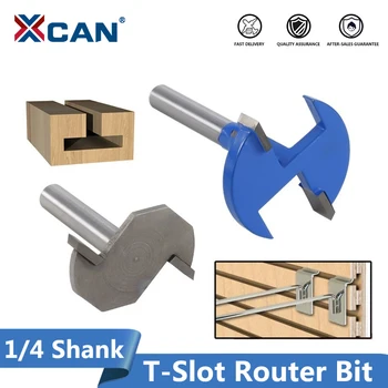 

XCAN 1pc 1/4''(6.35mm) Shank T Slotting Cutter Router Bits Carbide Groove Router Bit Wood Milling Cutter