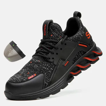 

Indestructible fashion Work Shoes 2020 Men's Outdoor light Breathable Safety Sneakers Boots Steel Toe Anti Smashing Safety Shoes