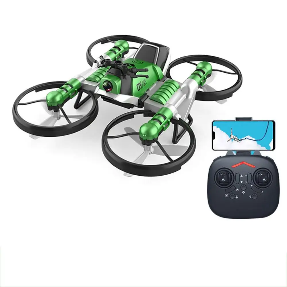 wifi remote WiFi FPV RC Дрон мотоцикл 2 в 1 складной вертолет RC Квадрокоптер мотоцикл Дрон - Цвет: wifi remote