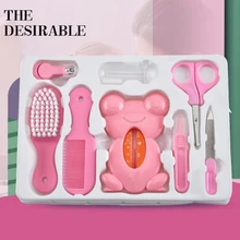 Набор медицинских инструментов для ухода за ребенком, 8 шт., набор для ухода за волосами ногтей, термометр для ухода за здоровьем, гребень для носа, ножницы для новорожденных, безопасная детская комната