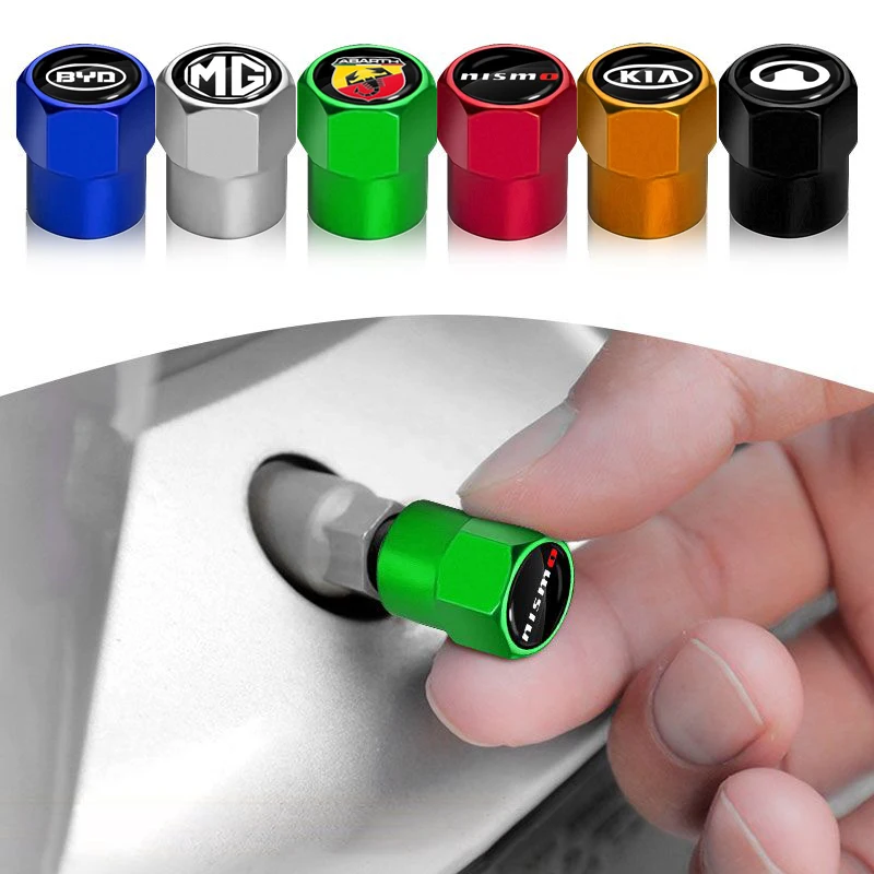 4PCS Auto Wheel Tire Valve Stem Caps Cove For VW Volkswagen Tiguan Touareg Passat B8 Polo 2003-2008 Golf 4 IV MK4 GTI R32 Jetta |
