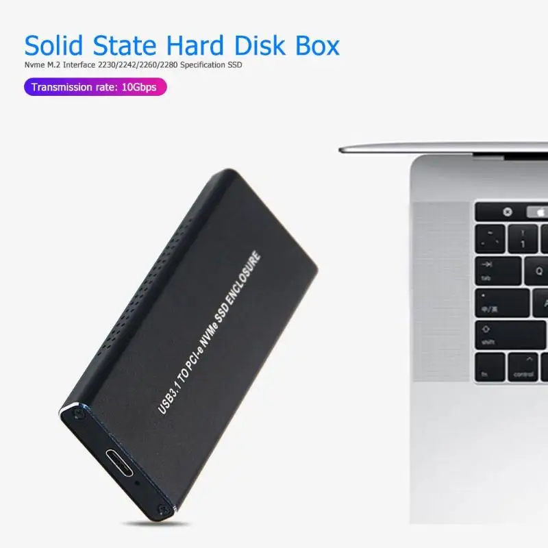 USB 3,1 для PCI-E NVMe SSD HDD Box type-C M.2 M-Key жесткий диск мобильный чехол 10 Гбит/с Алюминиевый сплав внешний корпус Чехол