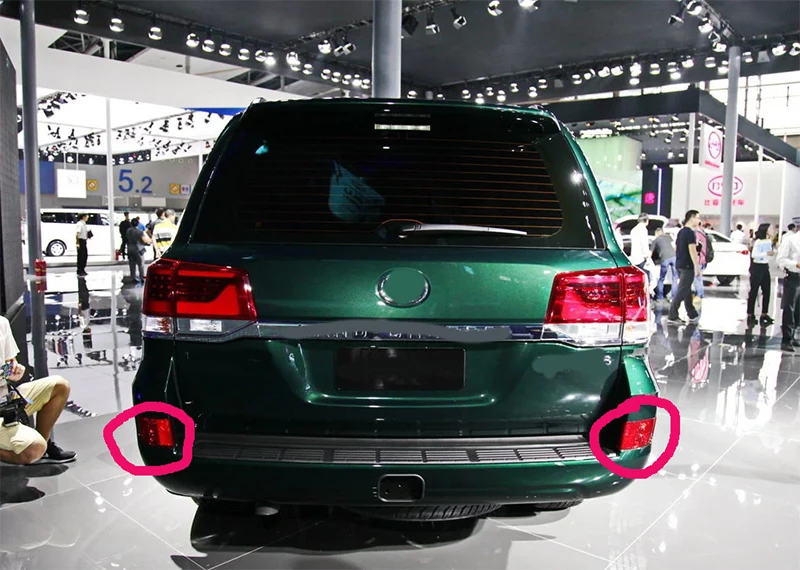 Bumper tail light Черный Задний светильник для Toyota Land Cruiser LC200 светодиодный задний светильник светодиодный DRL стоп-сигнал - Цвет: Bumper tail light