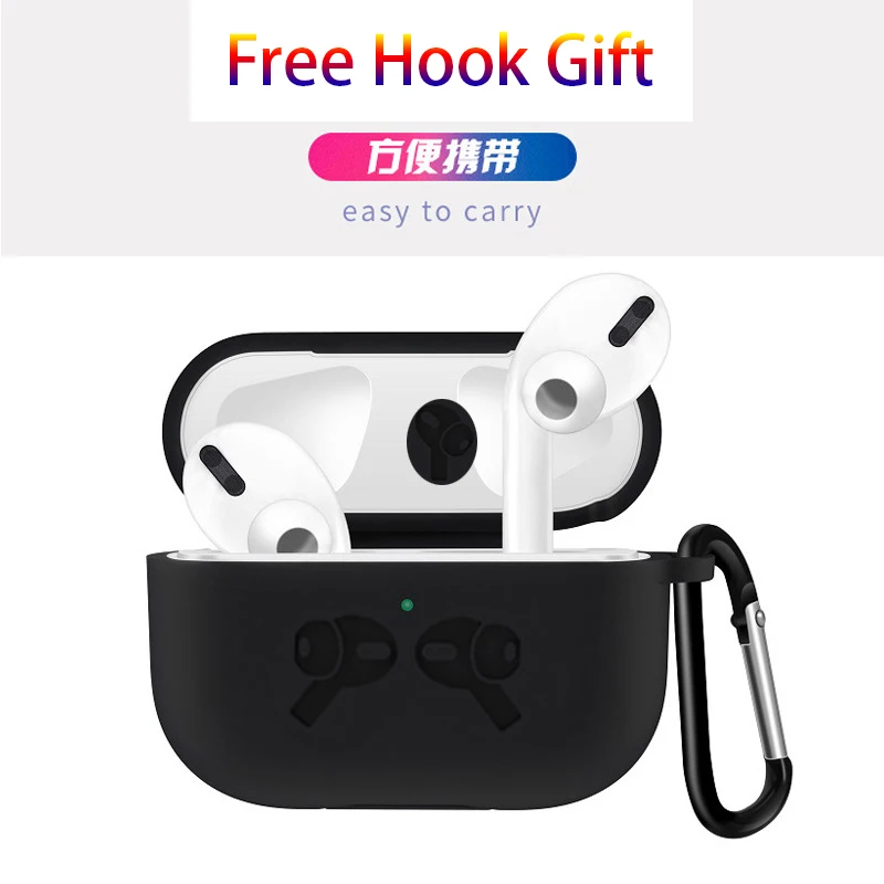 Чехол для Apple AirPods Pro, яркие цвета, зарядная коробка, портативный защитный силиконовый чехол для наушников, Чехол Air Pods 3, чехол Fundas с крючком