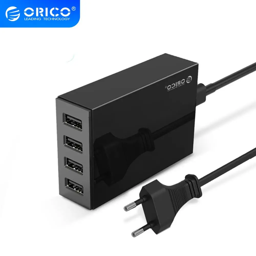 Зарядное устройство ORICO для iPhone 6s 7 Xiaomi Samsung HTC 5 В 2 4 А 8 a40w USB портов черный|5 port
