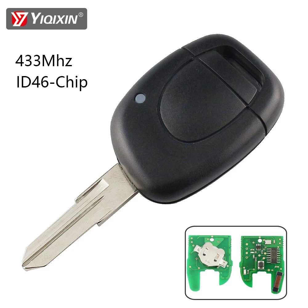 Yiqixin Chiave Per Auto Remota Adatta Per Renault Clio Ii Master Twingo Kangoo Megane Scenic 1 2 3 Laguna Espace Trafic 1 Pulsante Blade Chip