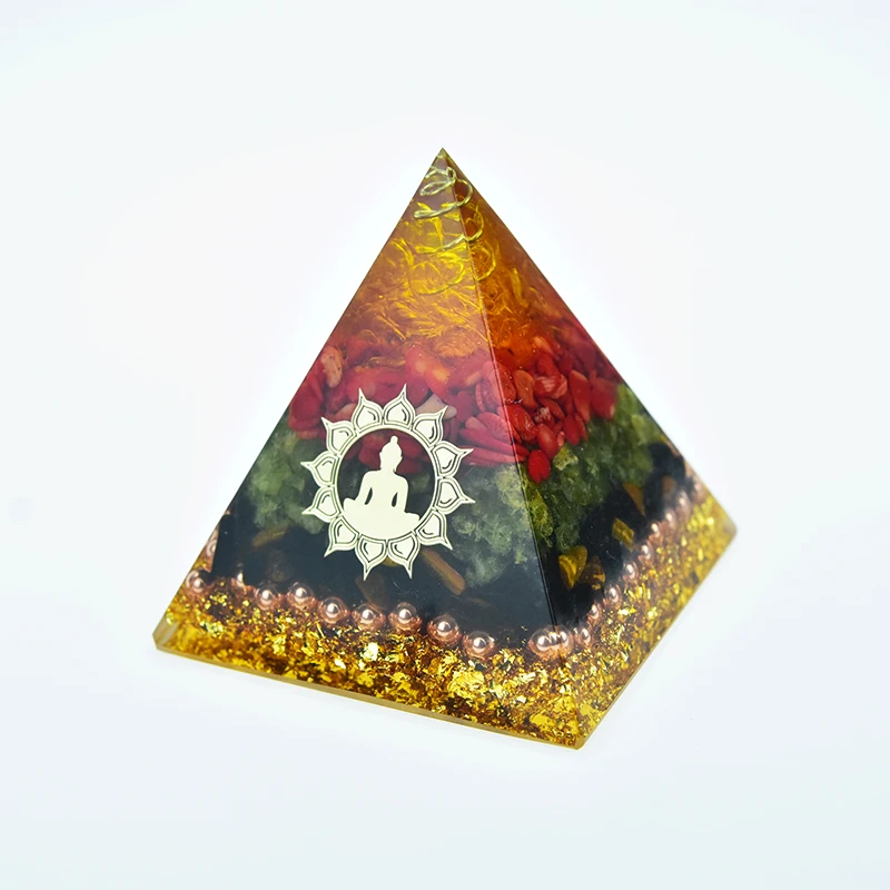 de pirâmide citrina cristal natural com 7