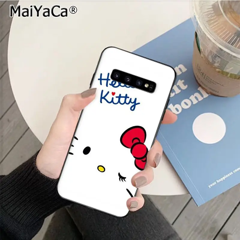 A13 MaiYaCa милый розовый чехол с рисунком hello kitty из ТПУ мягкий силиконовый черный чехол для телефона Xiaomi 8 9 se Redmi 6 pro 6A 4X7 note 5 7 - Цвет: A13