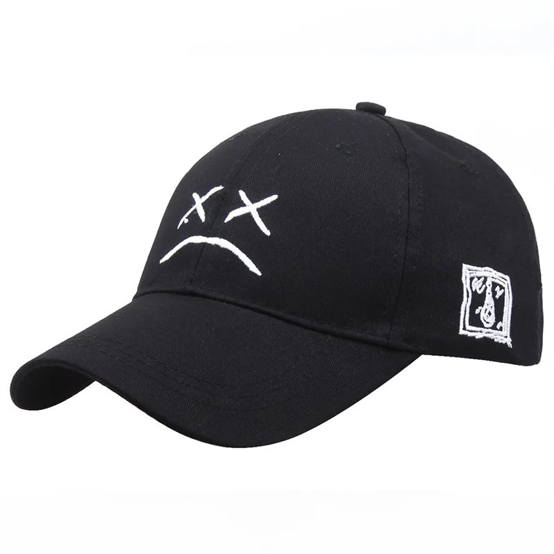 Fashion Sad Face Unisex Baseball Cap Cotton Embroidery Sad Boy Dad Hat Men Women Adjustable Outdoor Sports Summer Caps CP0389 (5)