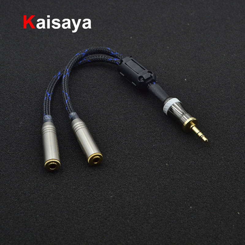 Cable de Audio Hifi macho de 3,5mm, una en dos salidas, 3,5mm, hembra,  T0600| | - AliExpress