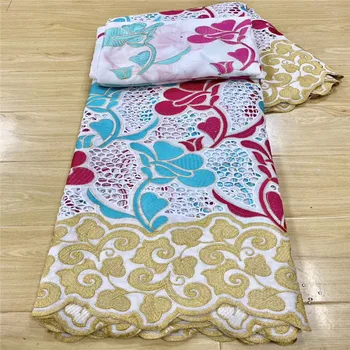 

2020 African Swiss Voile Lace Fabric embroidery lace trim high quality african Dry cotton lace fabric for wedding 3L101901