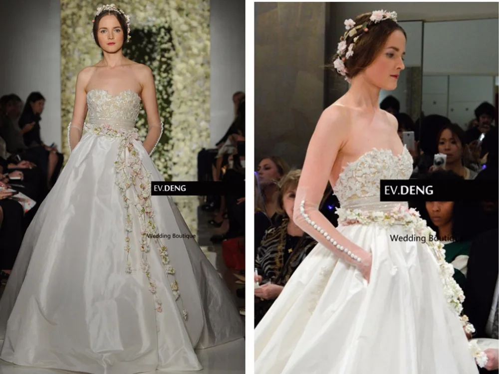 

free shipping new design taffeta ball gown sexy vestido de noiva casamento appliques beading wedding dress Bridal bride dresses