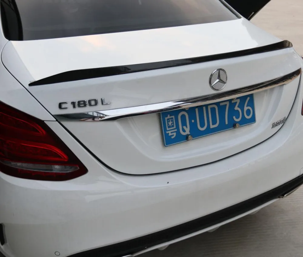 Углеродное волокно заднего крыло багажника выступ Спойлеры на протяжении 15-18 Benz C-класс W205 C180 C200 C260