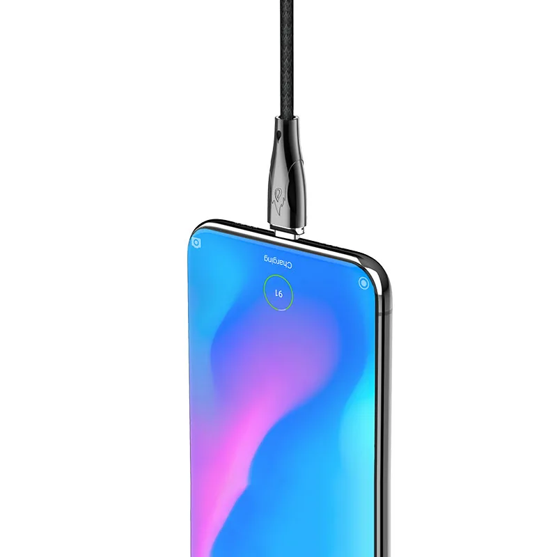 HOCO U75, 20 шт./лот,, 1,2 м, магнитный USB кабель для iPhone type C, микро-нейлоновый кабель для samsung, USB C кабель
