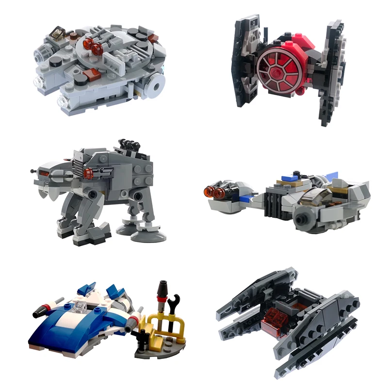 star mini TIE Fighter wars WING Falcon Millennium 75195 75196 75193 75194 compatible with lepining building blocks Bricks toys | Игрушки и