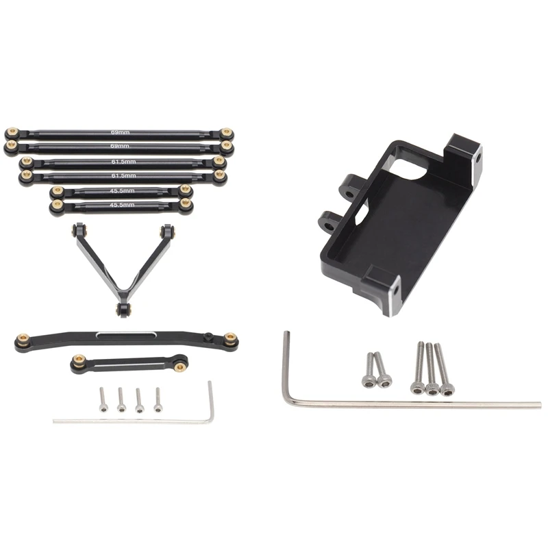 Metal Servo Mount Bracket Upgrade Accessories with Front Steering Linkage Tie Rods Suspension Links Set | Игрушки и хобби