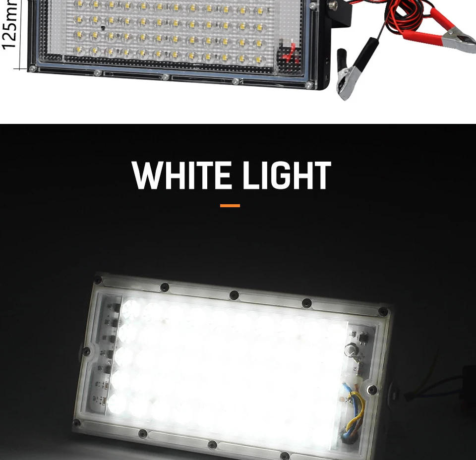 DC 12V-85V Led Flood Light 50W 100W Outdoor Waterproof Spotlights Low Pressure 12v Reflector Led Portable Security Flood Lights