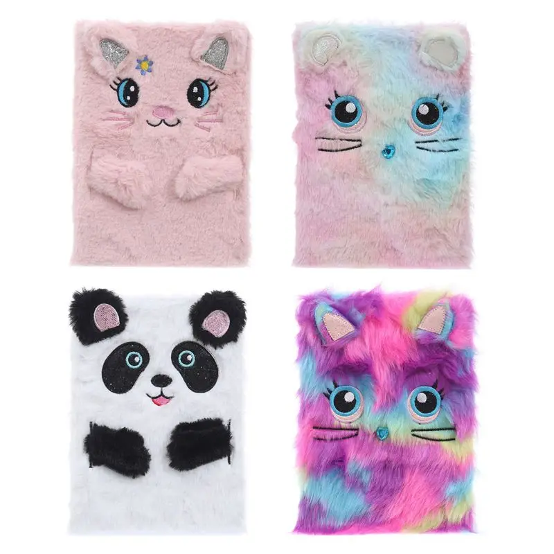 

Plush Cartoon Notebook Animal Shape Cute Diary Book Notepad Paper Pocket Gifts