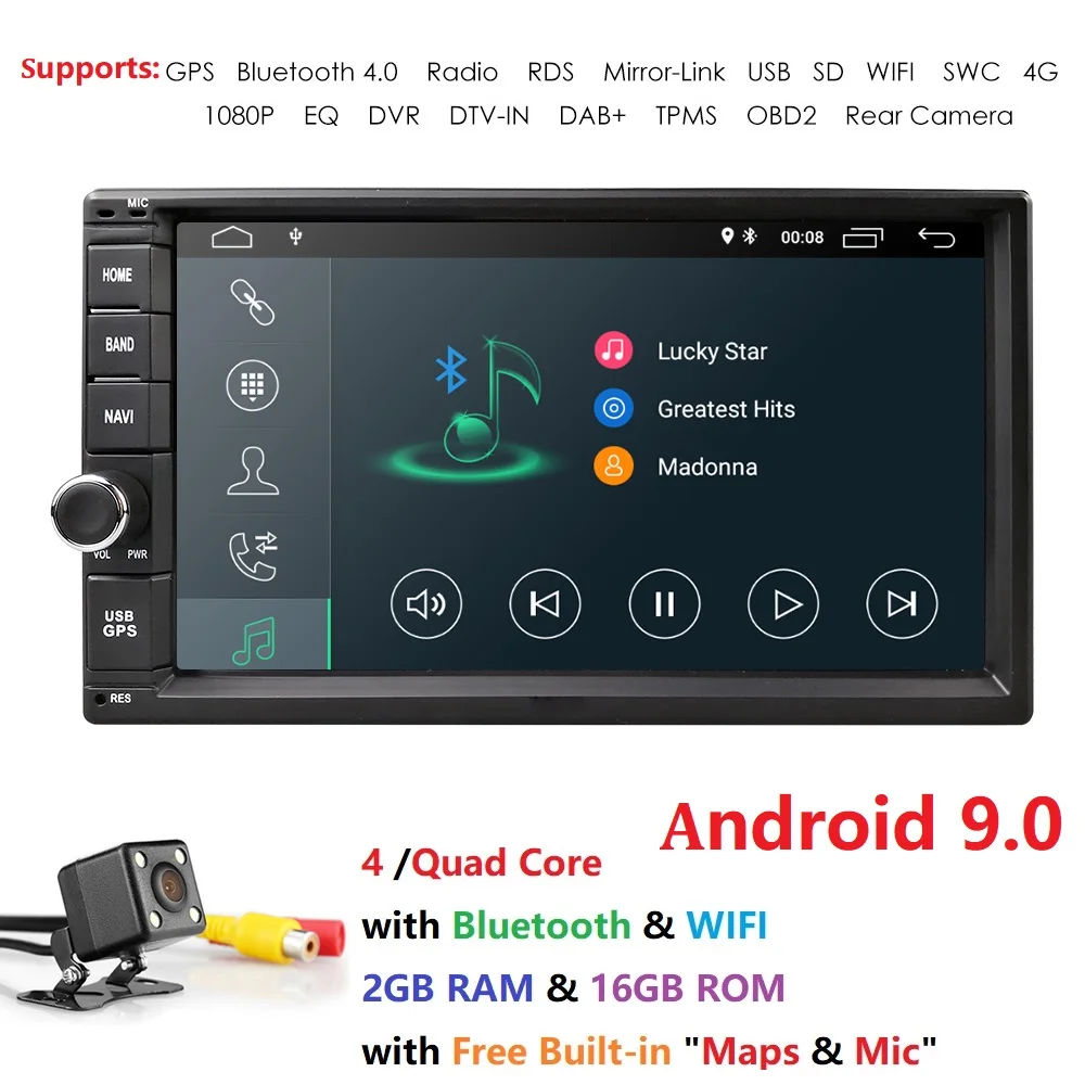 Cheap 2G RAM Android 9.0 Auto Radio Quad Core 7Inch 2DIN Universal Car NO DVD player GPS Stereo Audio Head unit Support DAB DVR OBD BT 0 Cheap 2G RAM Android 9.0 Auto Radio Quad Core 7Inch 2DIN Universal Car NO DVD player GPS Stereo Audio Head unit Support DAB DVR OBD BT 0