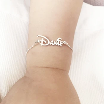 

Lovely New Baby Bracelet Personalized Children Jewelry Stainless Steel Custom Kids Name Bracelet Handmade Gifts