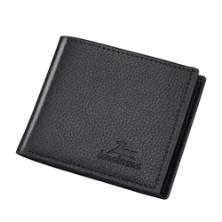 Hot Selling New Men's Short Wallet Lychee Pattern Korean Youth Men's Horizontal Wallet Trend Card Pack Purse