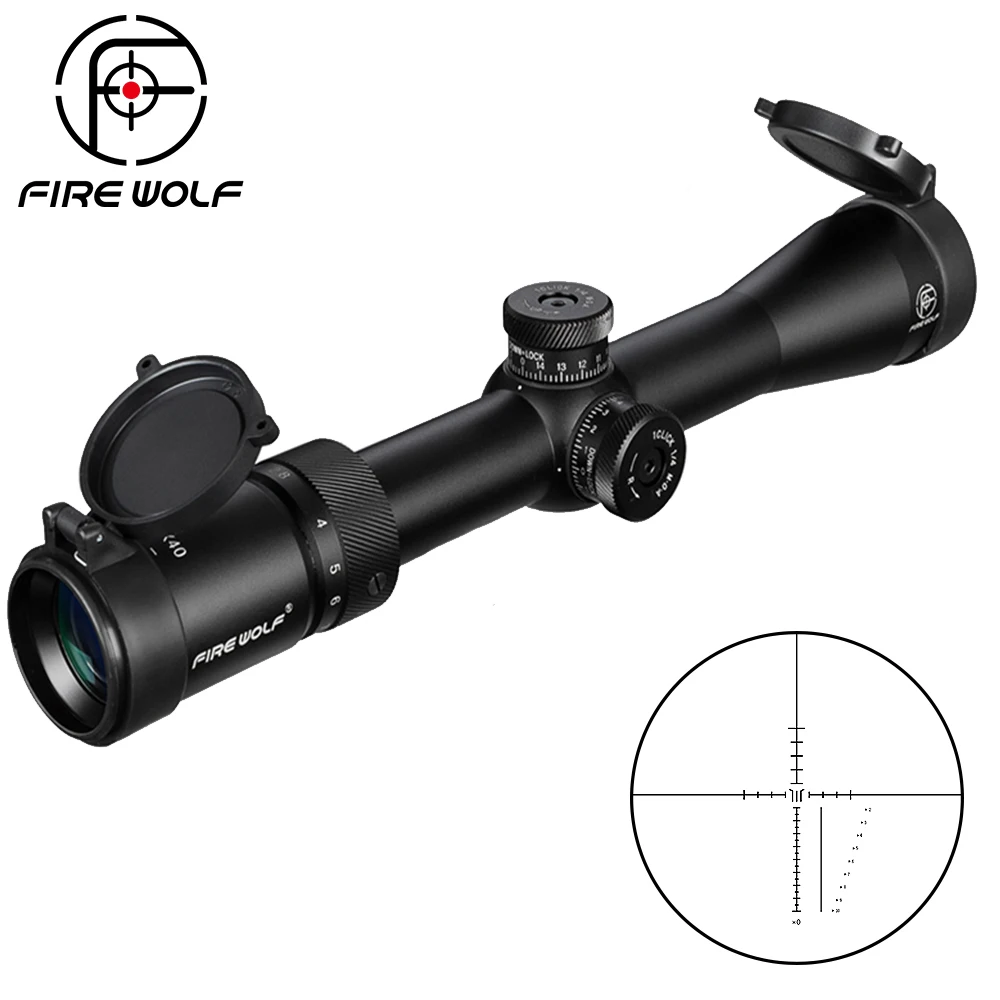 

Fire Wolf 2.8-10X40 Riflescopes Hunting Green Reticle Optical Sight Hunting Rifle Scope Airsoft Air Guns Scopes