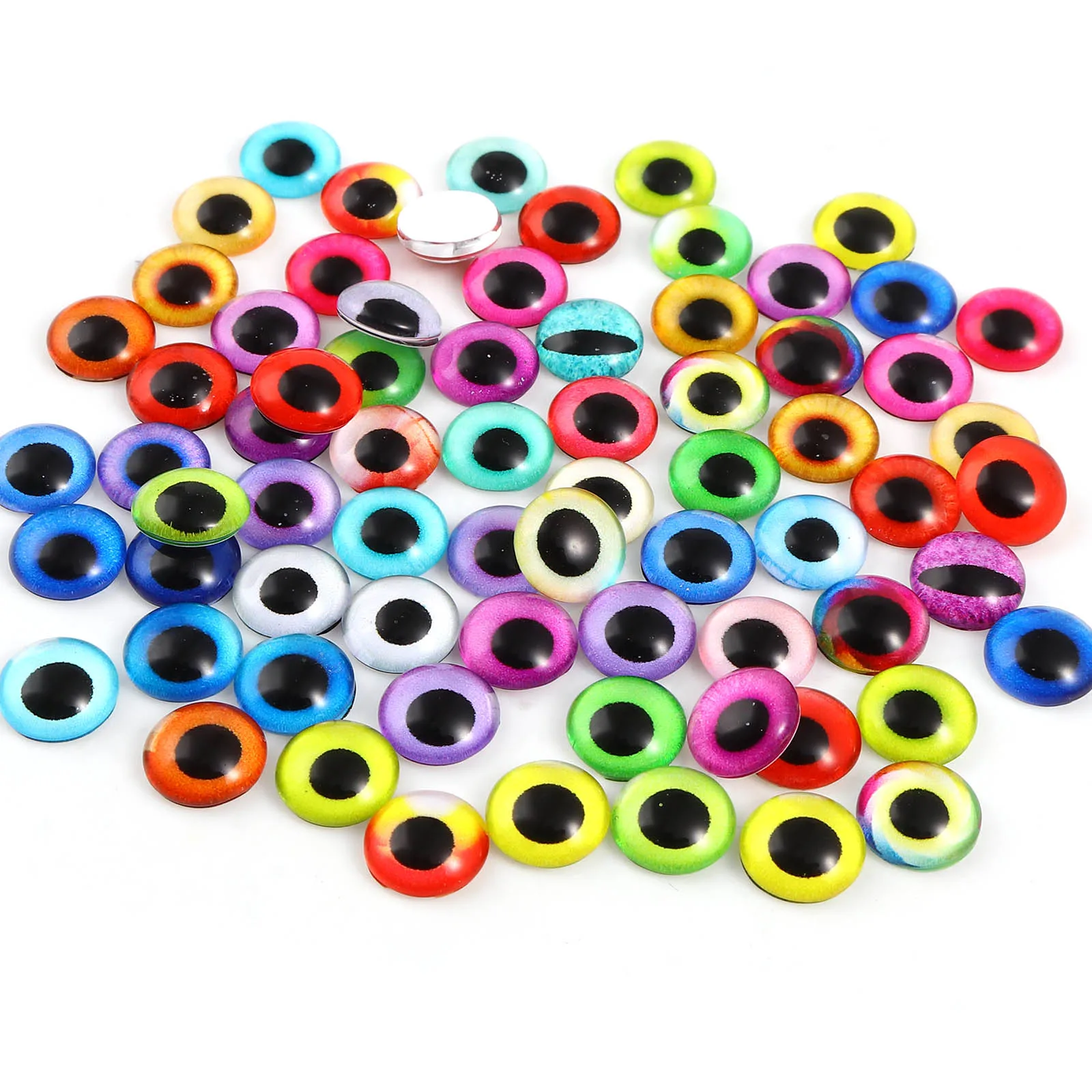 Рисунок 5 - круглые кабошоны с рисунком кота и дракона