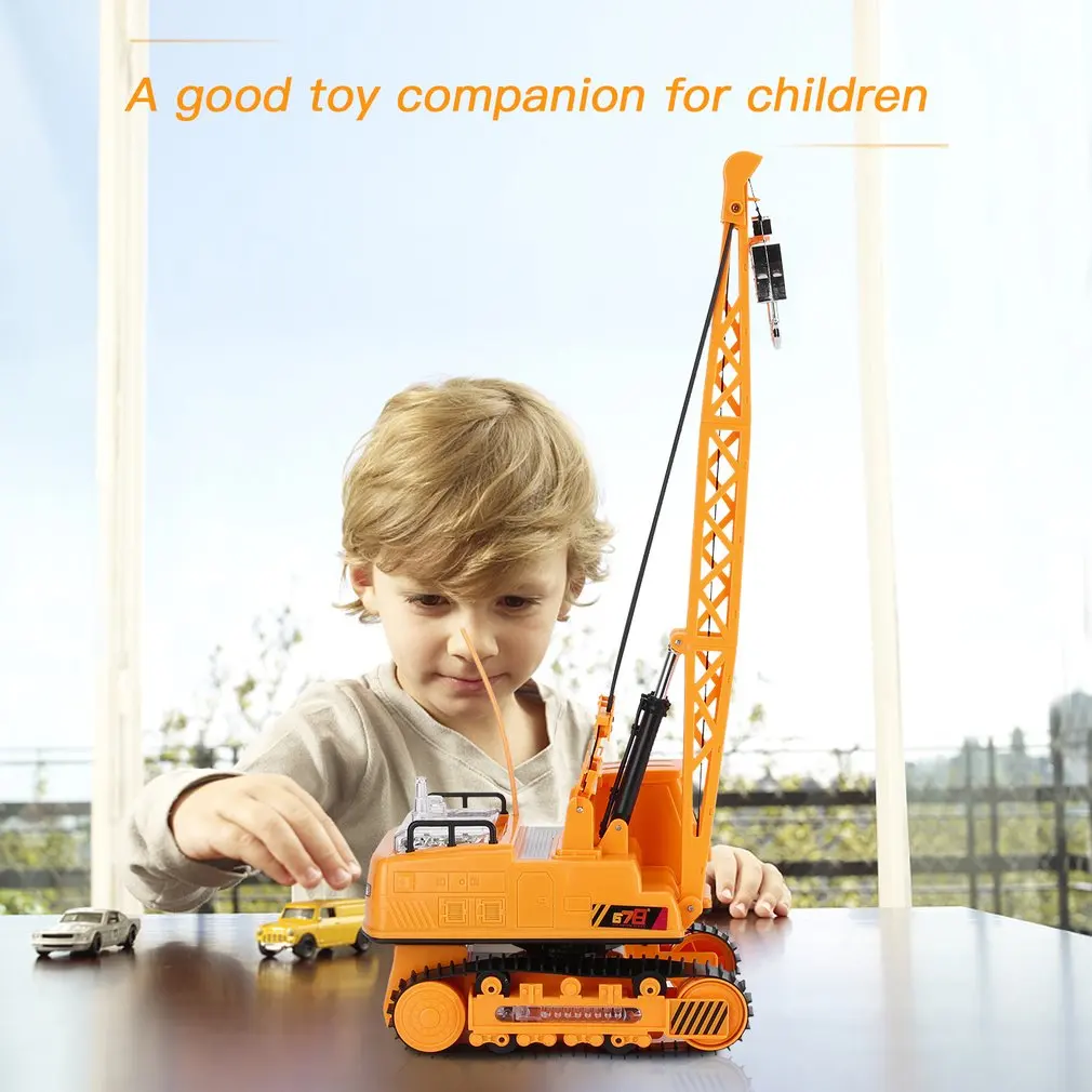 

OCDAY Kids RC Car Toys 12 Channel RC Excavator Wireless Remote Control Electric Engineering Vehicles Charging With Battery RTG