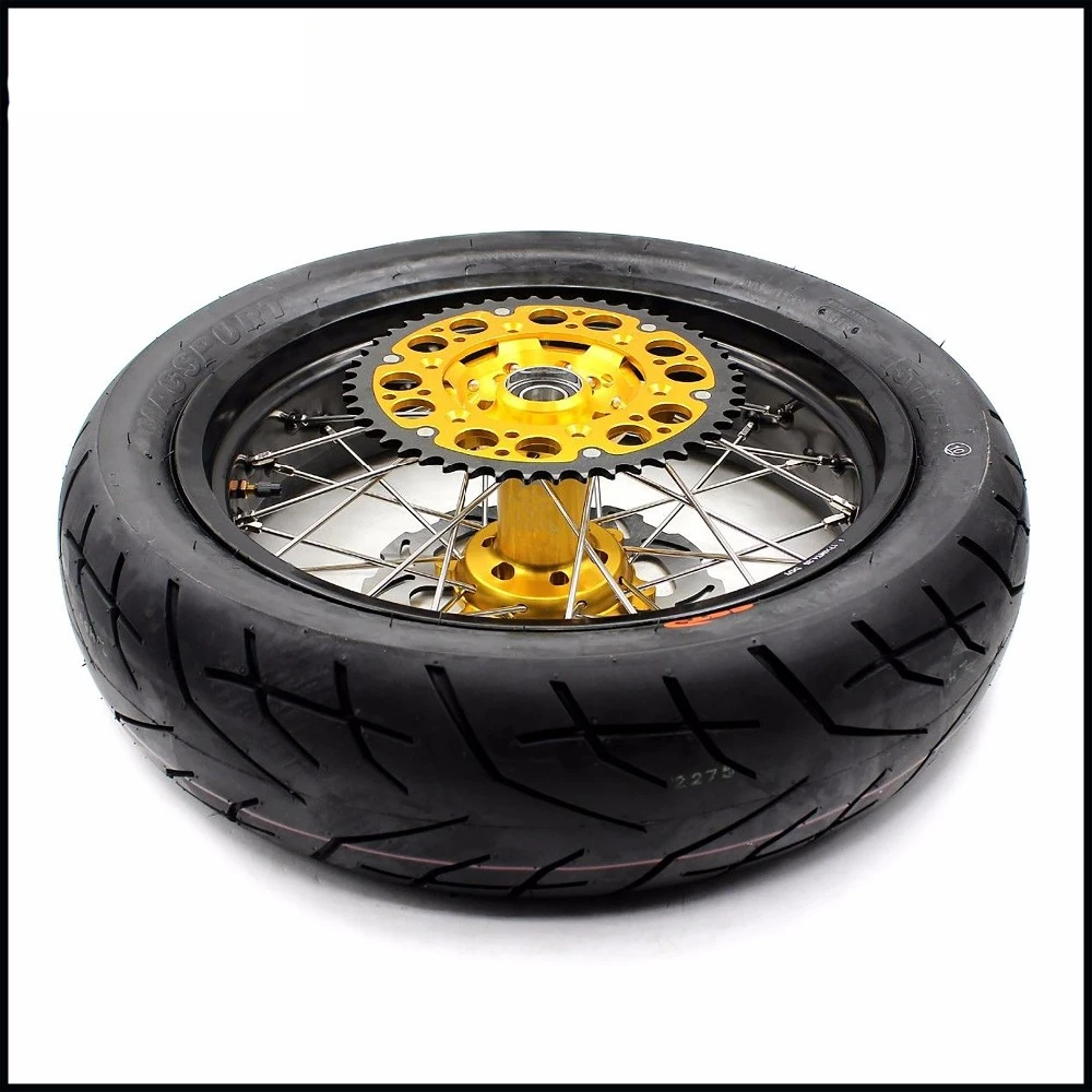 KKE 3 5/4 25 комплект колес Supermoto CST для Suzuki DRZ400SM 2005 2020 передний золотой диск мотокросса