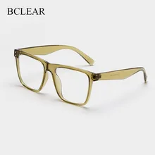 BCLEAR-gafas cuadradas con montura transparente para hombre y mujer, anteojos grandes de diseñador de marca, TR90, montura óptica, Unisex, Popular, 2019