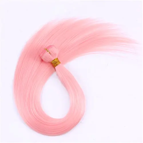 REYNA, шелковистые прямые волосы, 100 грамм/упаковка, косплей, цвета, синтетические волосы, пряди, высокотемпературное плетение - Цвет: Light pink
